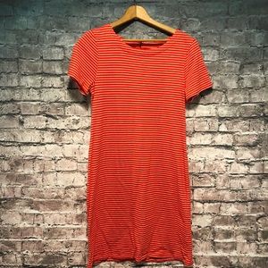 Merona Striped Dress Zip Up Back Small